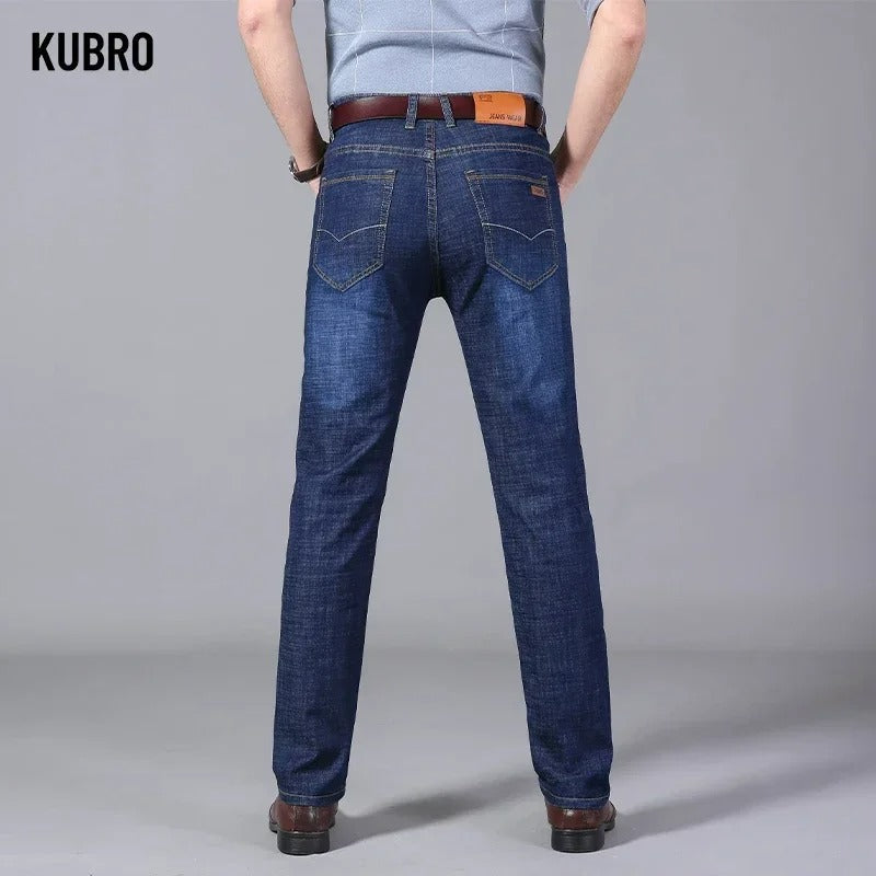 Men Loose Straight Lightweight Jeans High Quality Stretch Pants ( Pack of 2 )