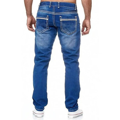 Solid Pockets Stretch Denim Straight Pants ( Pack of 2 )