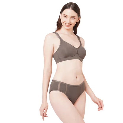 FULL COVERAGE MINIMISER BRA WITH HIGH WAIST BRIEF ( PACK OF 3 )