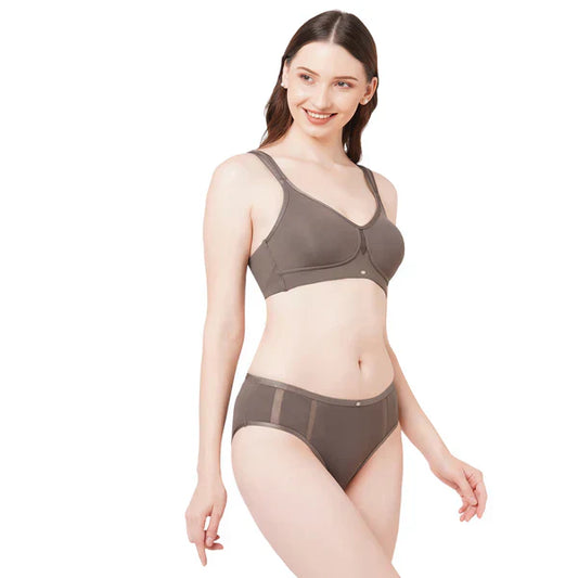 FULL COVERAGE MINIMISER BRA WITH HIGH WAIST BRIEF ( PACK OF 3 )