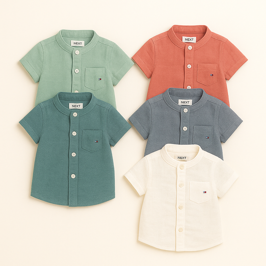 Boys / Girls Linen Cotton Shirts High Quality Shirts Kids ( Pack of 5 )