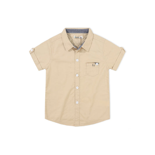 Cotton Tops French Button up Front Pocket Shirts for Kids Boy ( Pack of 5 )