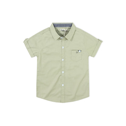 Cotton Tops French Button up Front Pocket Shirts for Kids Boy ( Pack of 5 )